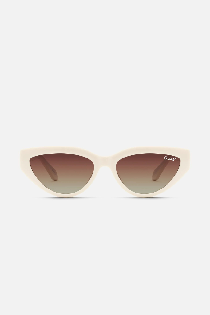 QUAY Narrow Down Sunglasses Bone