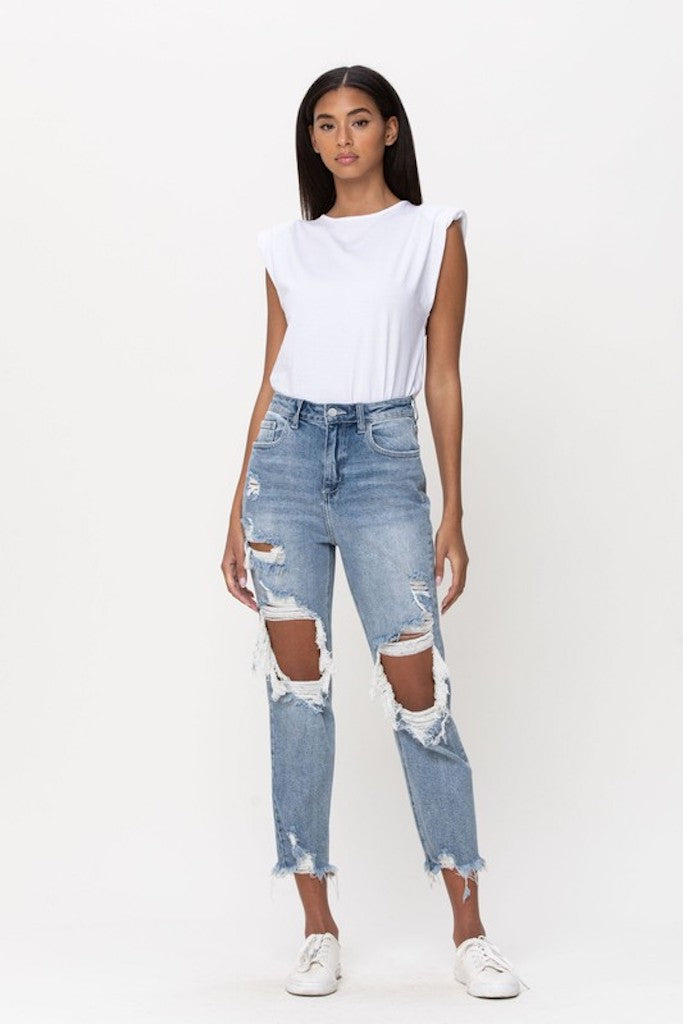 Make It Easy Straight Leg Jeans- Medium