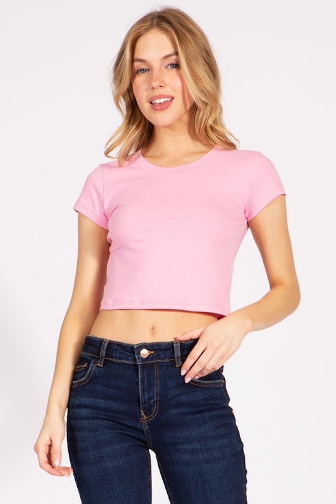 Trudy Crop Top- Baby Pink