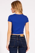 Trudy Crop Top- Blue