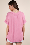 Cherish Me Ribbed Top - Pink