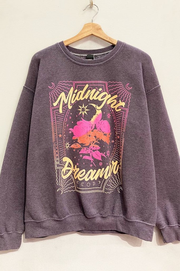 Midnight Dreams Sweatshirt- Purple