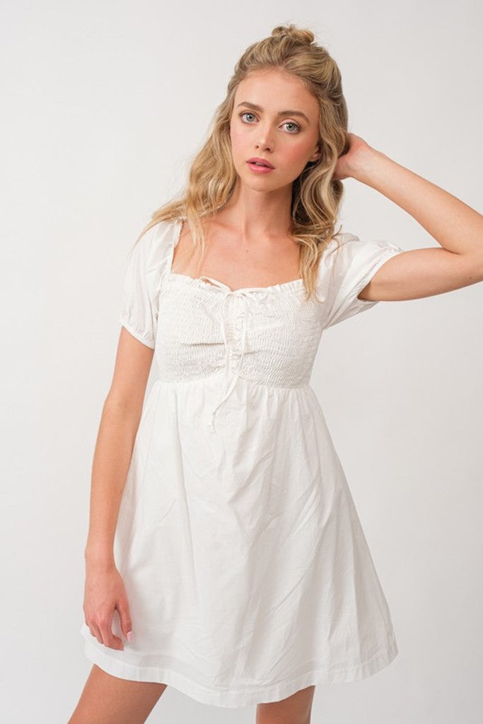 Emmaline Mini Dress- Ivory