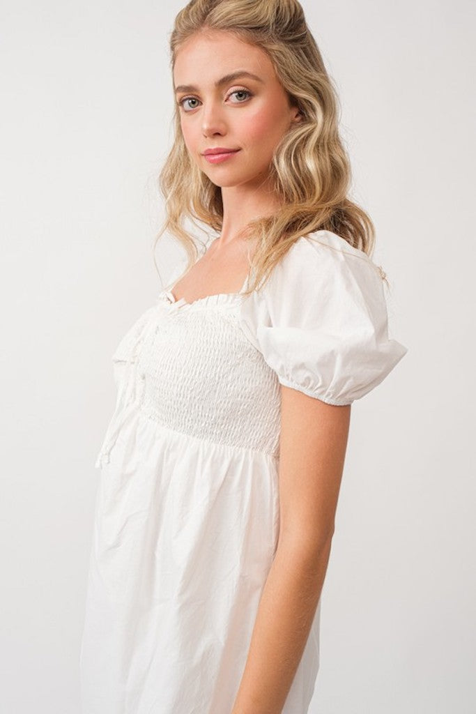 Emmaline Mini Dress- Ivory