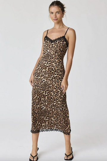 Freya Midi Dress - Leopard