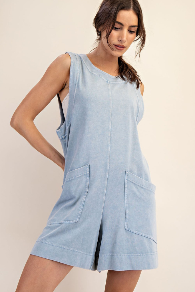 Created Beauty Romper - Utility Blue