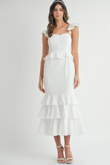 Nurtured Soul Midi Dress - Off White