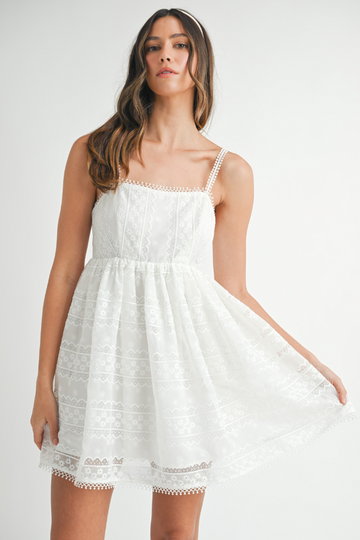 Coraline Babydoll Dress - White