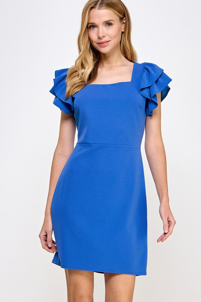 Leap Of Faith Dress - Blue