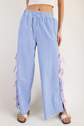 Folklore Striped Pants - Blue