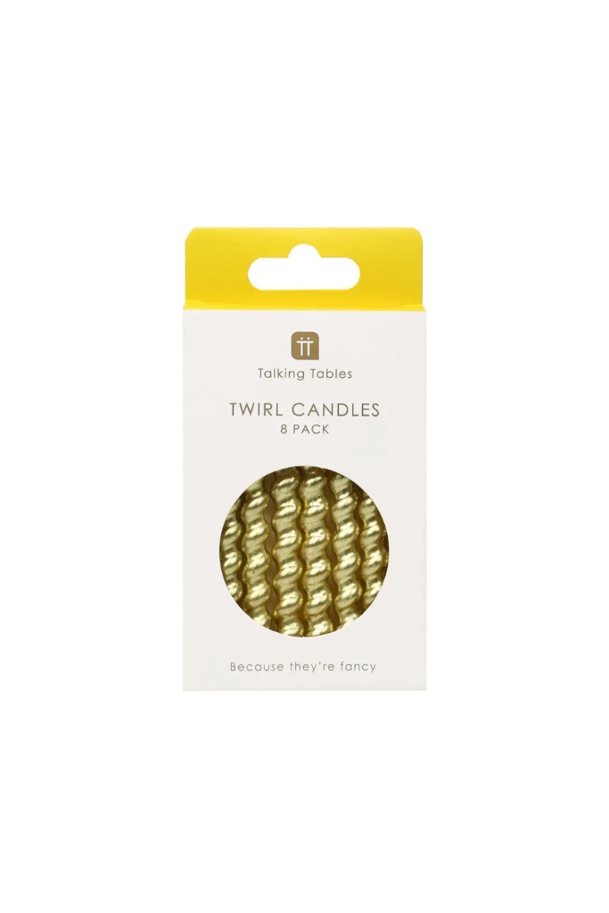 Twirl Birthday Candles - Gold