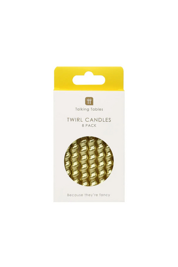 Twirl Birthday Candles - Gold