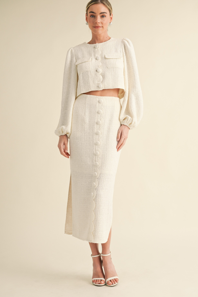 News To You Tweed Set - Off White