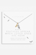 A Little 'Feathers Appear When Loved Ones Are Near' Necklace- Silver