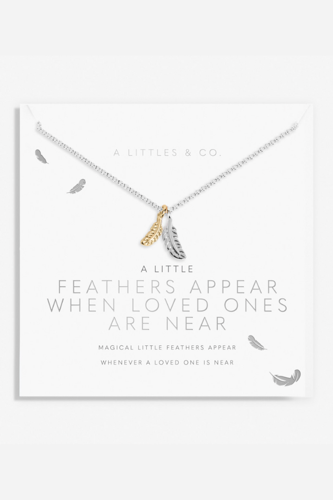 A Little &#039;Feathers Appear When Loved Ones Are Near&#039; Necklace- Silver