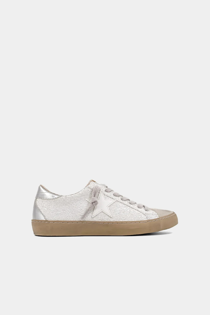 Paula Sneaker - White Glitter