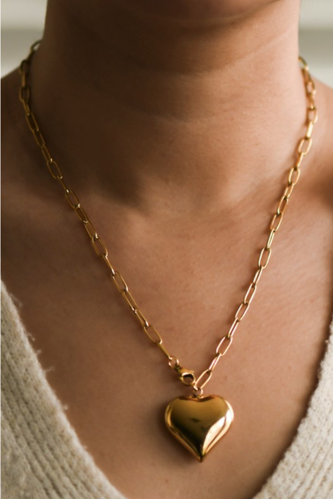 Eternal Bond Heart Necklace - Gold