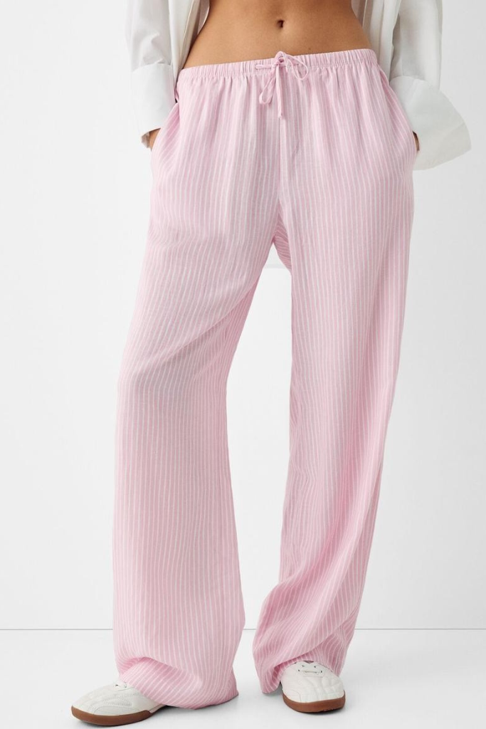 Summer Feels Striped Pants - Pink