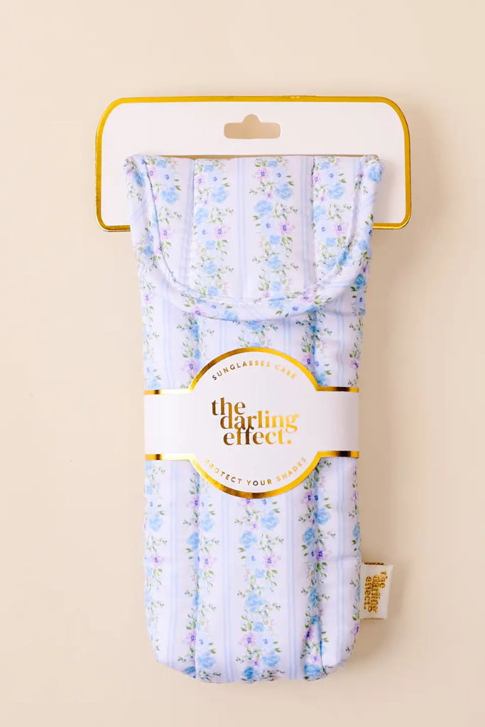 Sunglasses Case -Petal Paradise Blue