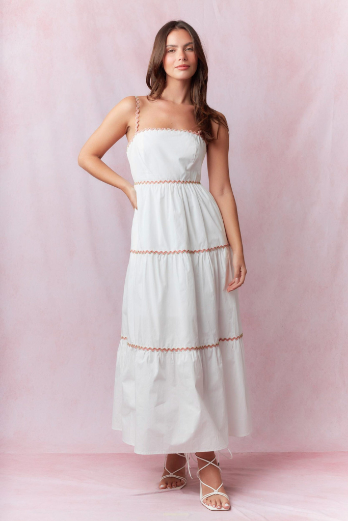 Fresh Ideas Midi Dress - Off White