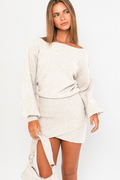 Envy The Leaves Sweater Dress - Cream