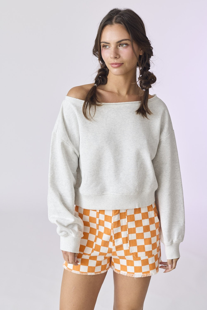 Total Bliss Cropped Sweatshirt - Off White