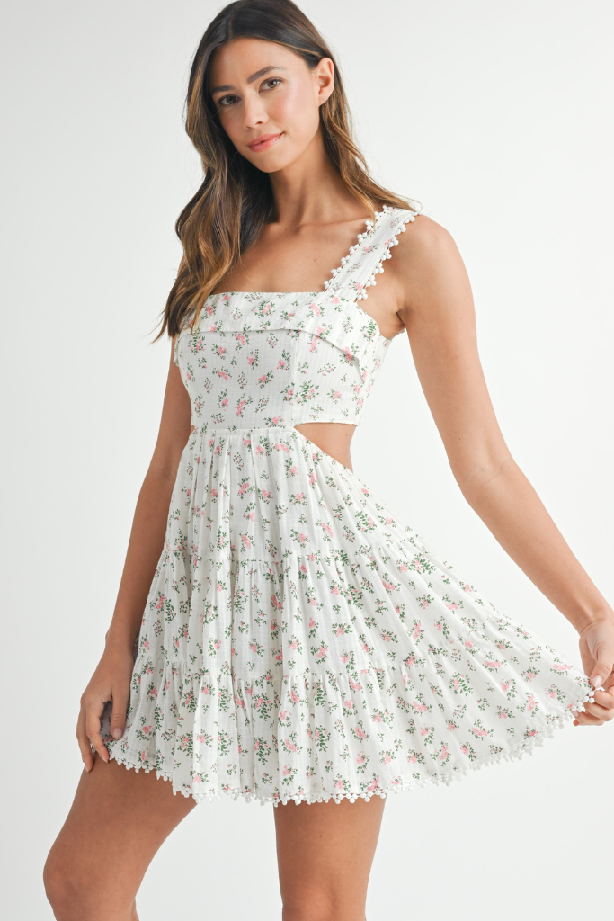 Be Fierce Floral Dress - Pink