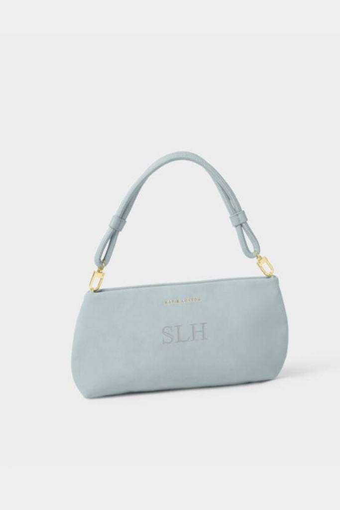 KL Asha Suede Clutch - Blue Mist