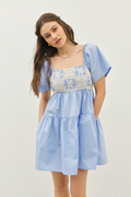 Defy Limits Poplin Dress - Sky Blue