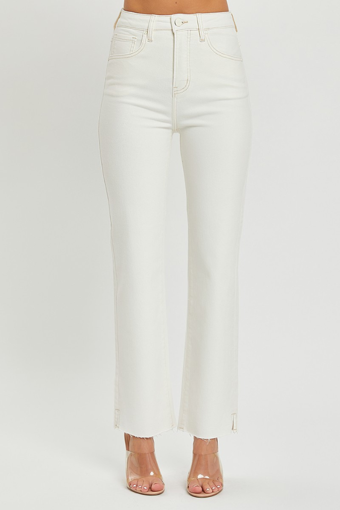 The Crave Straight Leg Jeans - Cream