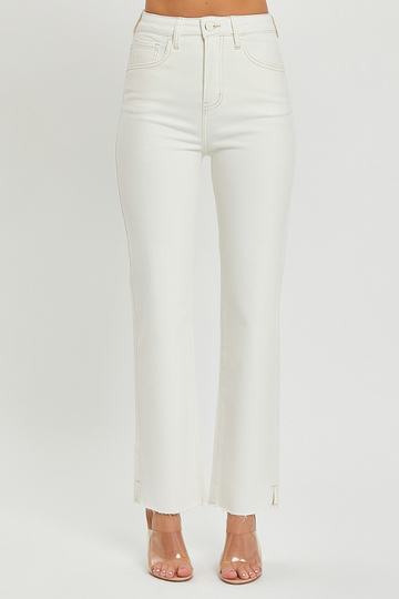 The Crave Straight Leg Jeans - Cream