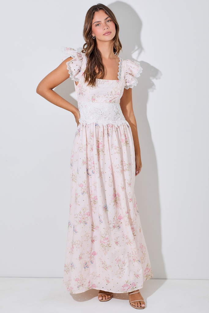 Too Excited Maxi Dress - Pink Multi