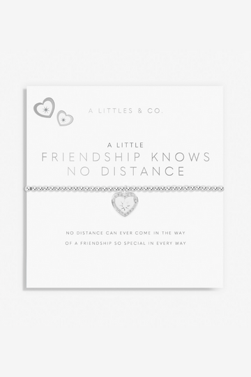 A Little &#039;Friendship Knows No Distance&#039; Bracelet- Silver