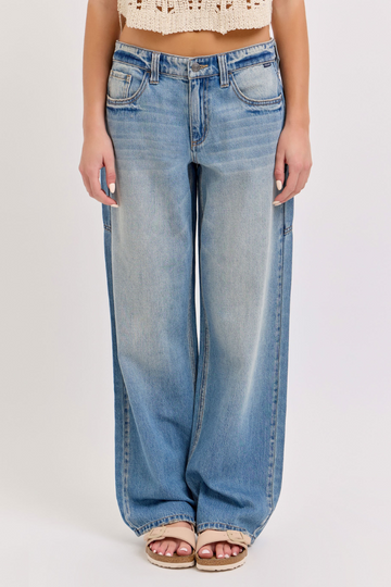 Good Roots Wide Leg Jeans - Medium Wash