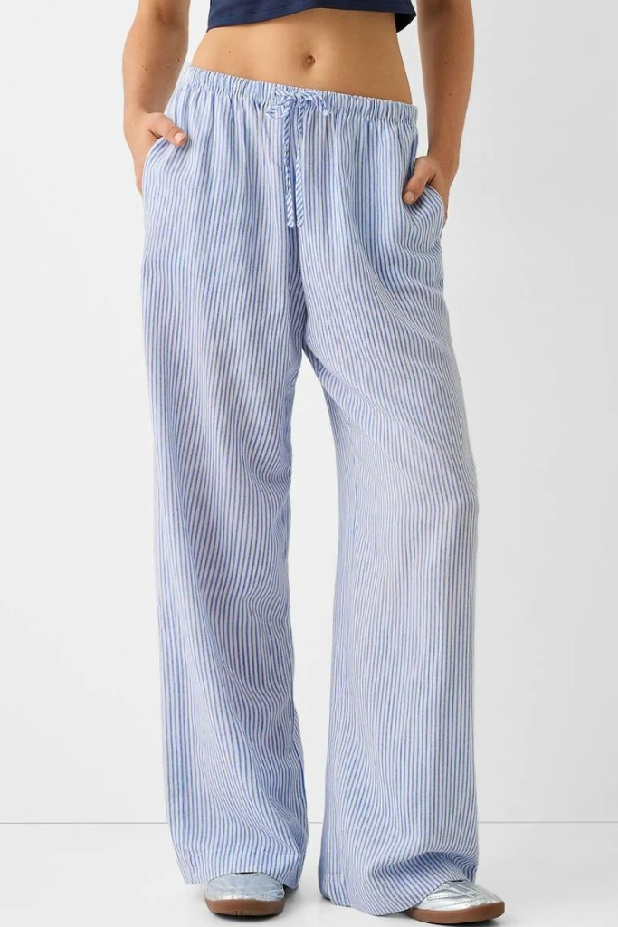 Summer Feels Striped Pants - Blue