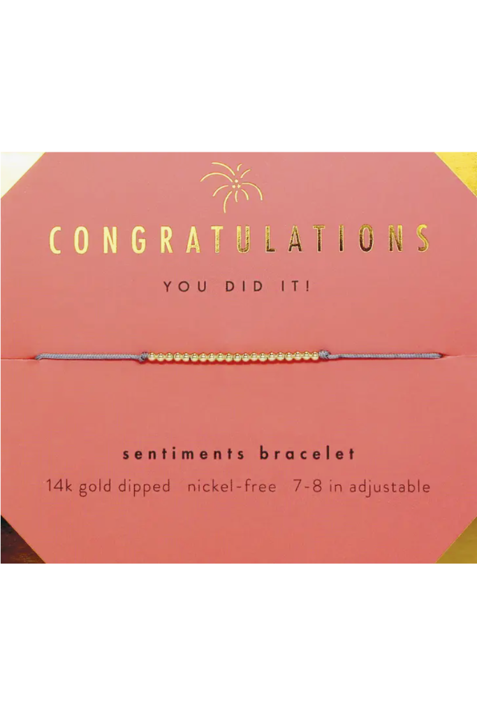 Sentiments Bracelet- Congratulations