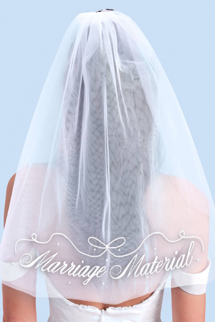 Marriage Material Veil - White