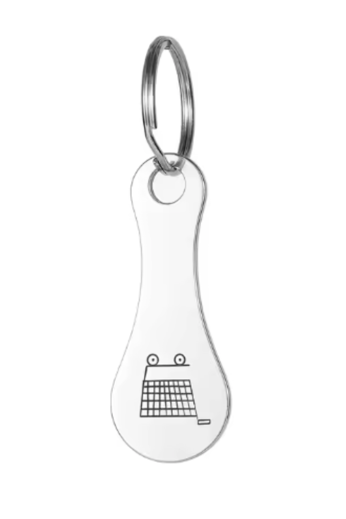 Shopping Cart Quarter Keychain