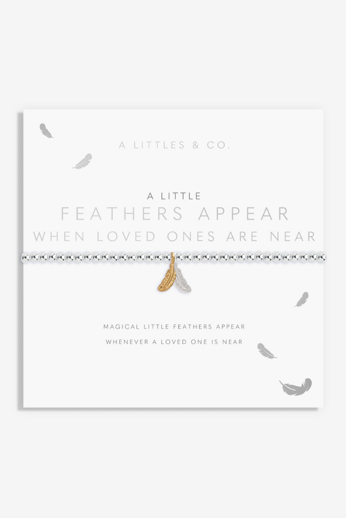 A Little &#039;Feathers Appear When Loved Ones Are Near&#039; Bracelet- Silver