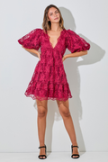 High Appeal Lace Dress - Berry