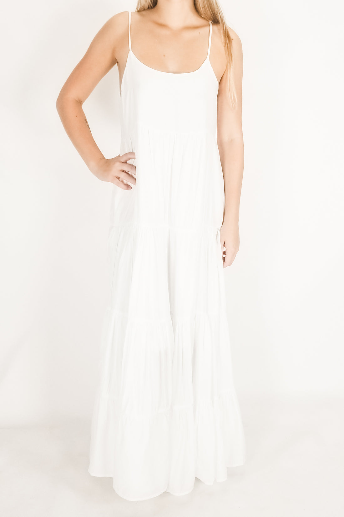 Catching Up Maxi Dress - White