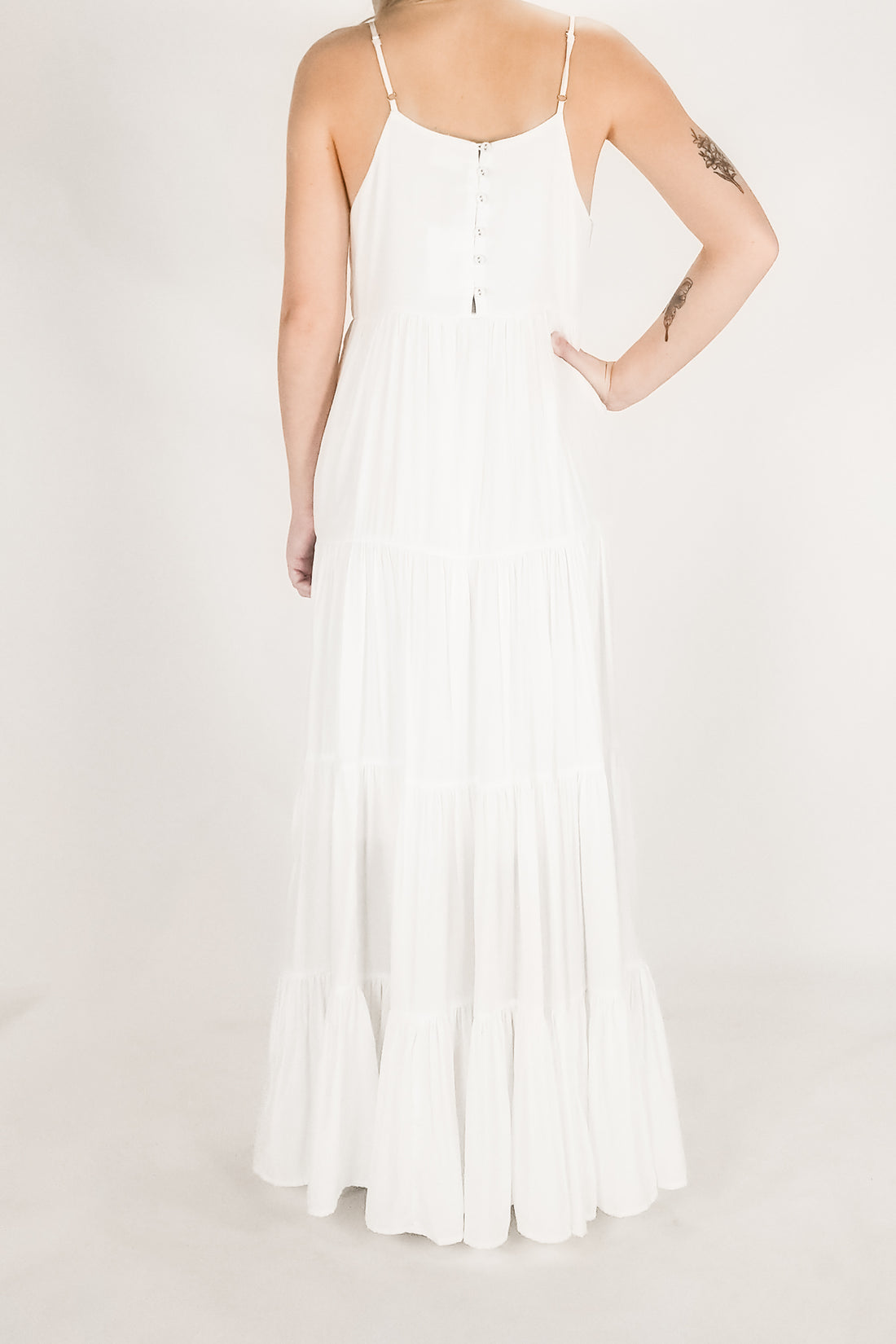 Catching Up Maxi Dress - White