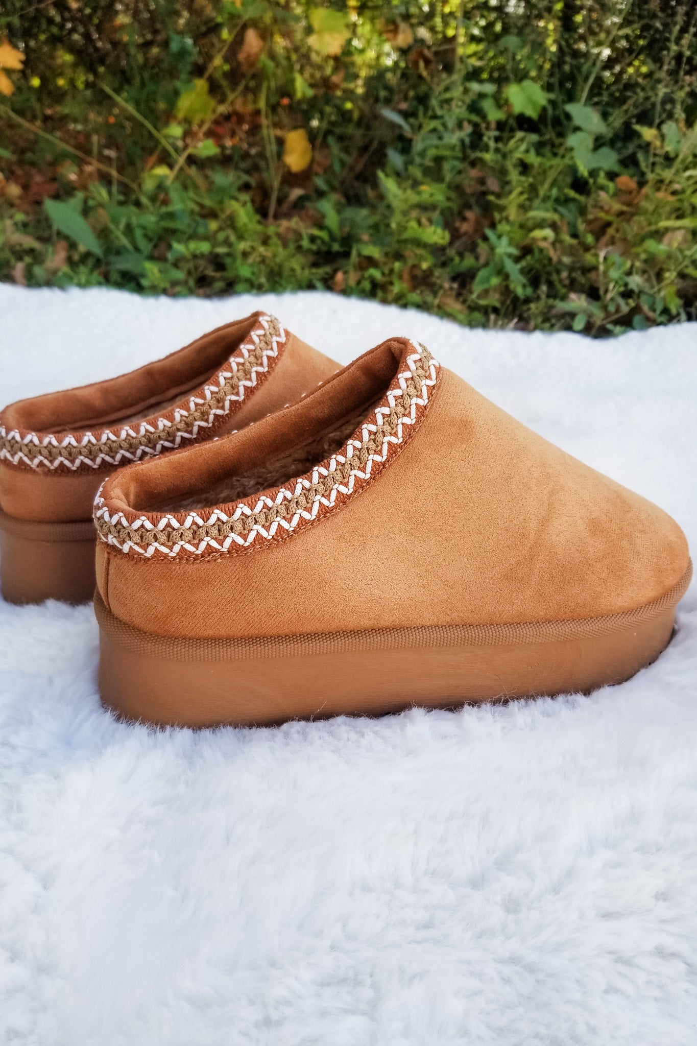 Bonfire Nights Platform Slipper- Tan