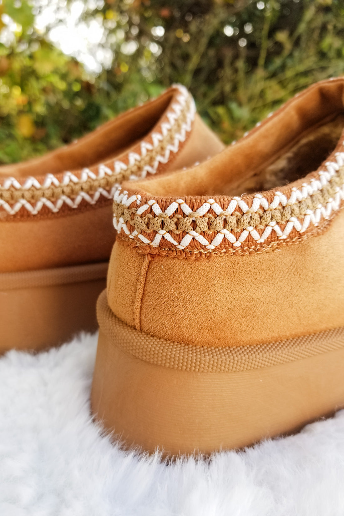 Bonfire Nights Platform Slipper- Tan