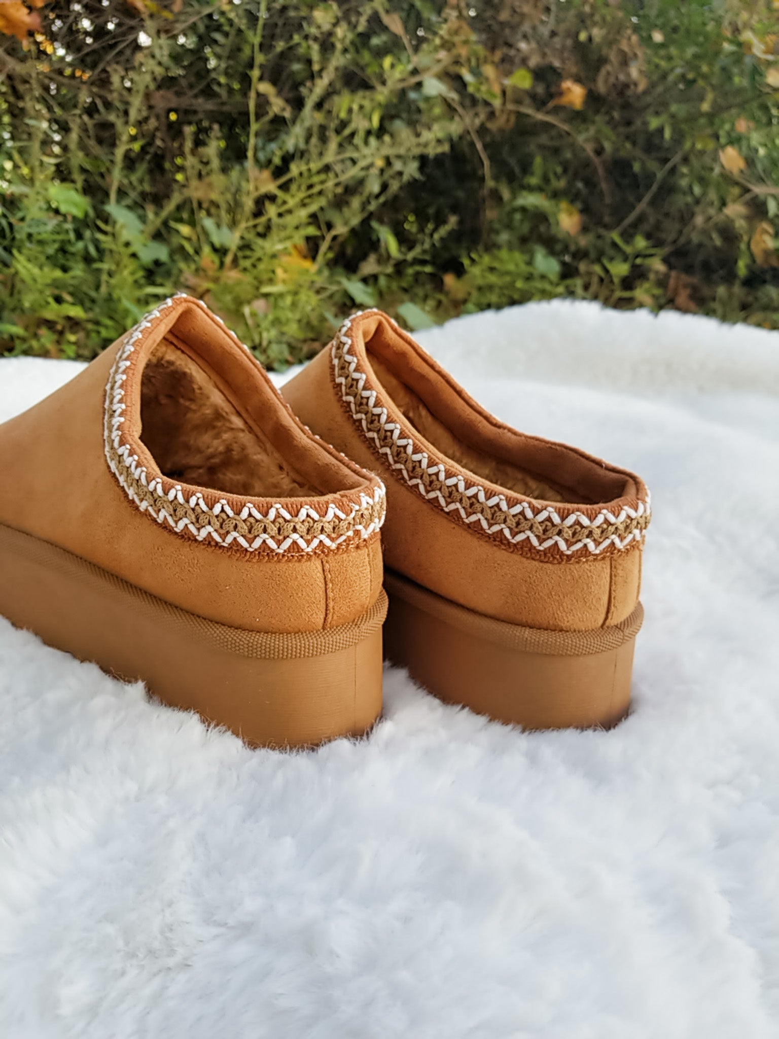 Bonfire Nights Platform Slipper- Tan