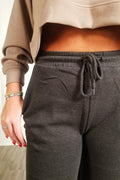 Keep A Secret Straight Leg Joggers - Charcoal