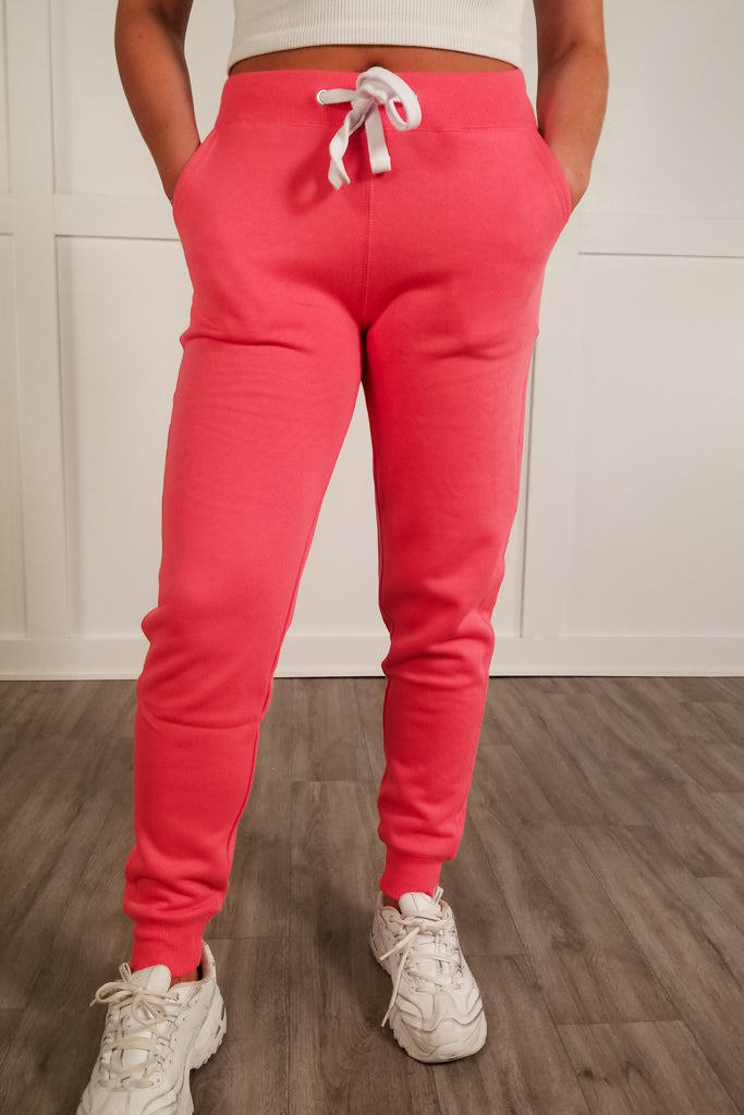 Lovely Muse Fleece Joggers - Pink Punch