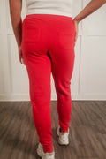 Lovely Muse Fleece Joggers - Tomato