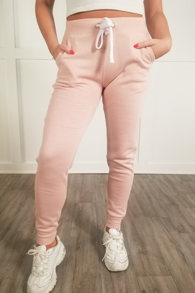 Lovely Muse Fleece Joggers - Pink