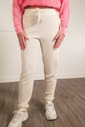 High Impact Corded Joggers- Ivory